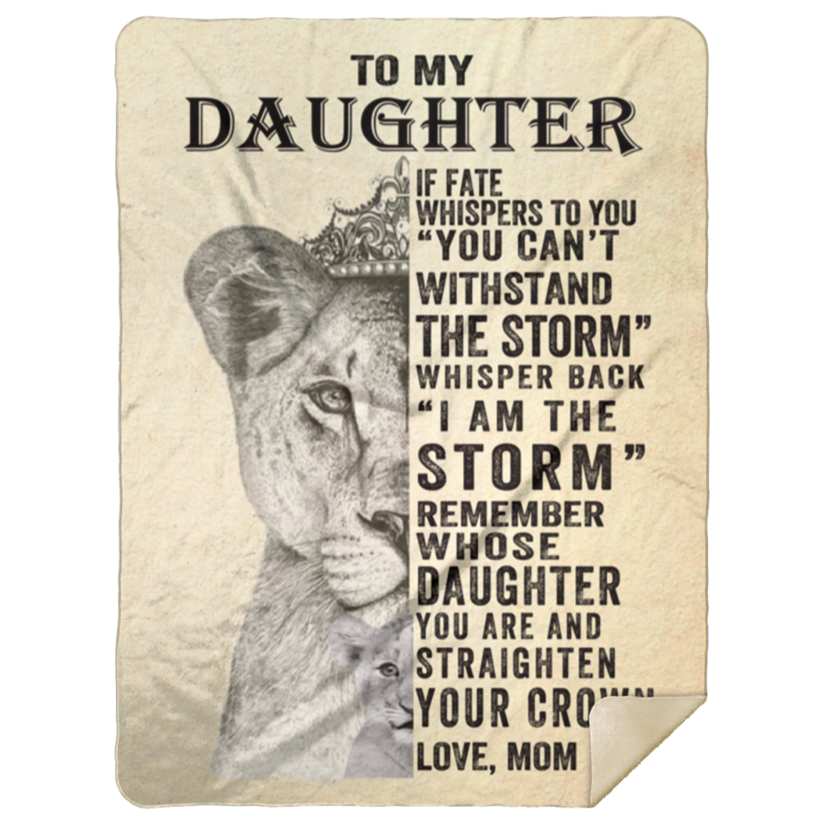 To My Daughter Remember Whose Daughter You Are Love Mom Blanket