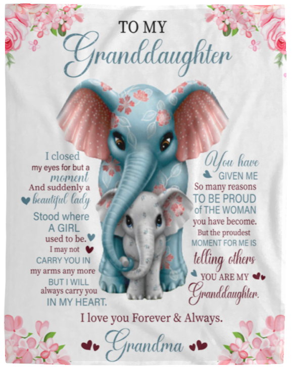 To My Granddaughter I Closed My Eyes for A Moment Blanket