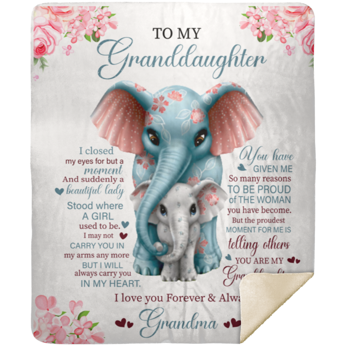 To My Granddaughter I Closed My Eyes for A Moment Blanket