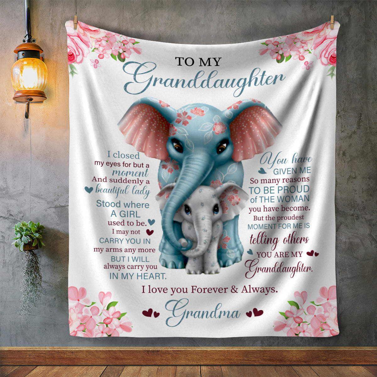 To My Granddaughter I Closed My Eyes for A Moment Blanket