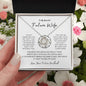 To My Beautiful Future Wife Love Knot Necklace