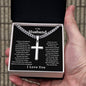 To My Husband Cuban Link with Cross