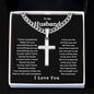 To My Husband Cuban Link with Cross