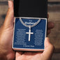 To My Husband Cuban Link with Cross