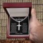 To My Husband Cuban Link with Cross