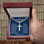 To My Husband Cuban Link with Cross