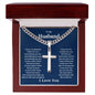 To My Husband Cuban Link with Cross