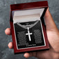 To My Husband Cuban Link with Cross