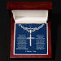 To My Husband Cuban Link with Cross