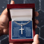 To My Husband Cuban Link with Cross