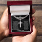 To My Husband Cuban Link with Cross