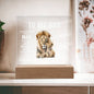 TO MY DAD LION ACRYLIC Square Plaque ( White Letters )