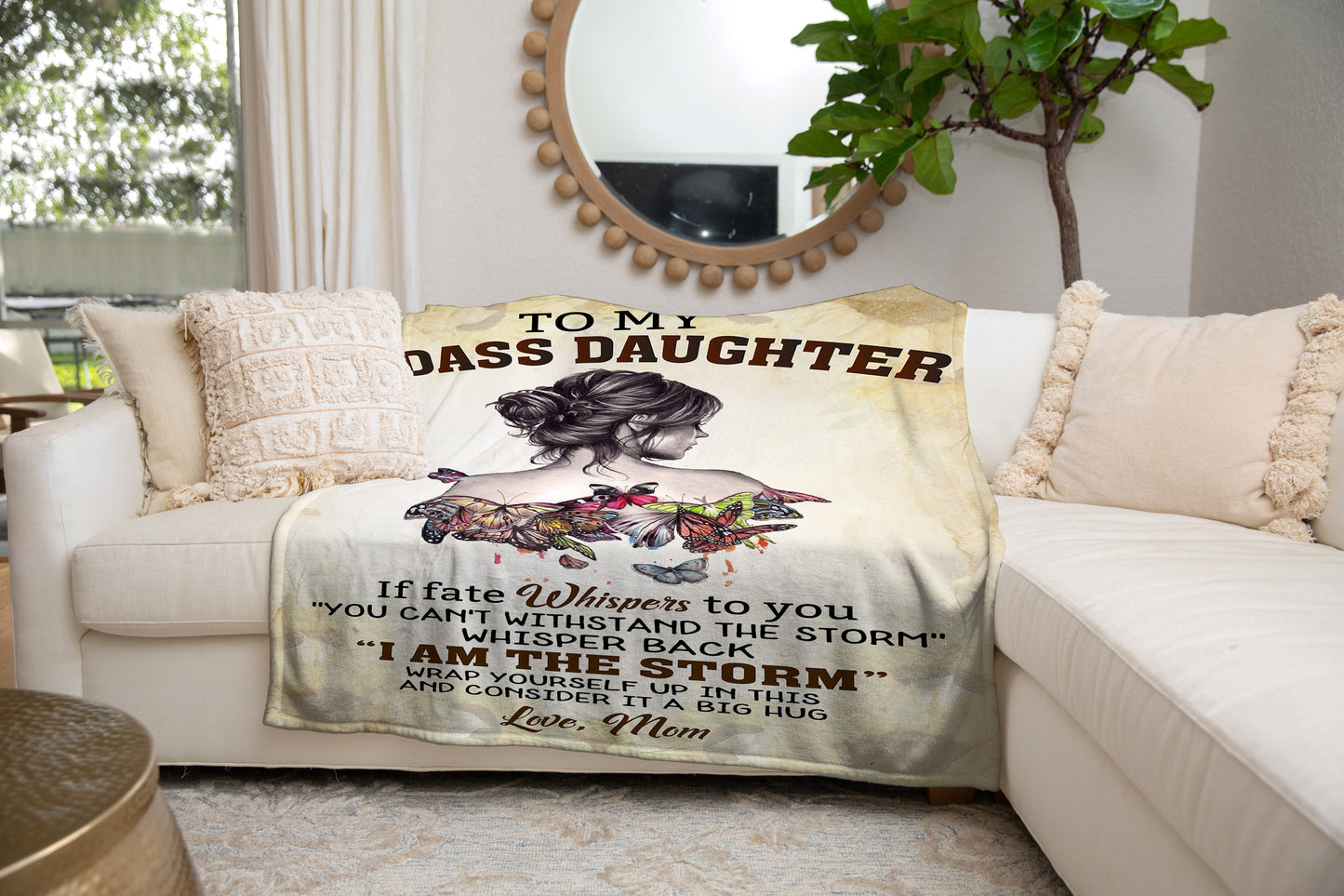 To My BADASS DAUGHTER If Fate Whispers To You Blanket