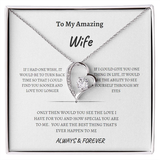 To My Amazing Wife Forever love necklace