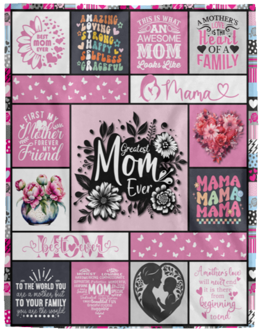 Greatest Mom Ever Plush Blanket