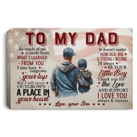 "To My Dad" Heartwarming Canvas