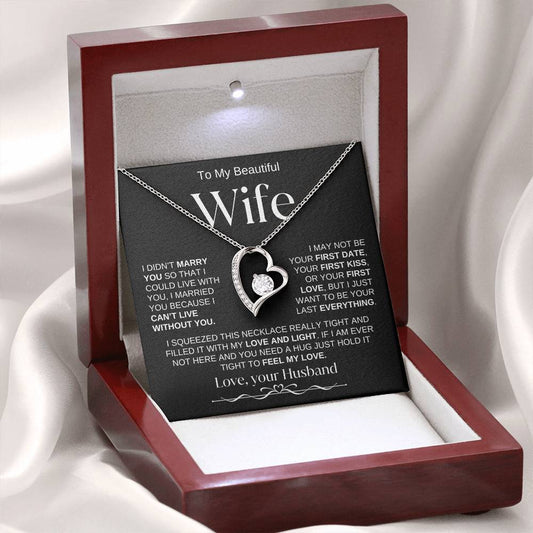 To My Beautiful Wife - BW Forever Love Pendant