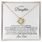 To My Daughter Love Knot Necklace