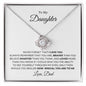 To My Daughter Love Knot Necklace