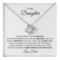 To My Daughter Love Knot Necklace