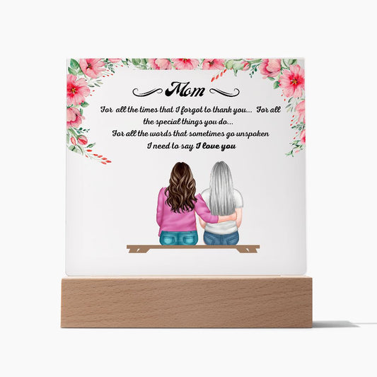 Mom Square Acrylic Plaque