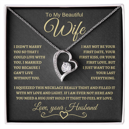 To My Beautiful Wife-BG Forever Love Pendant