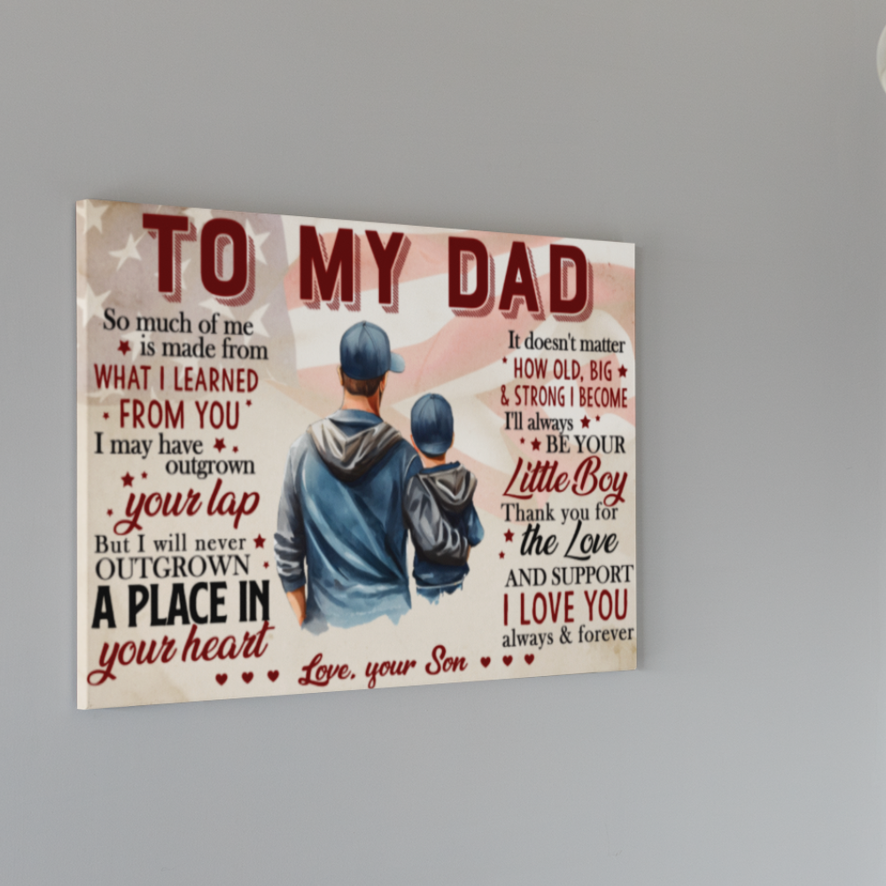 "To My Dad" Heartwarming Canvas
