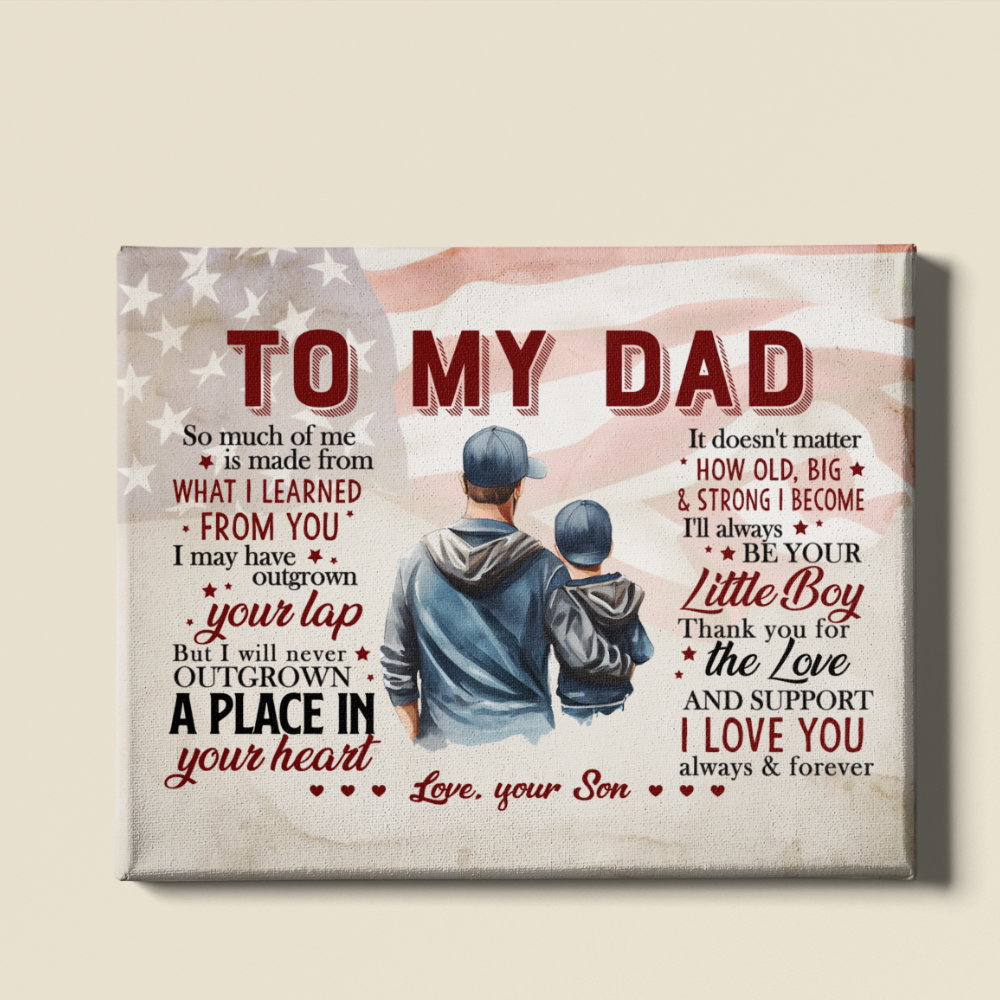 "To My Dad" Heartwarming Canvas