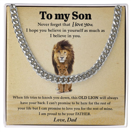 My Son | I believe in you - Cuban Link Chain