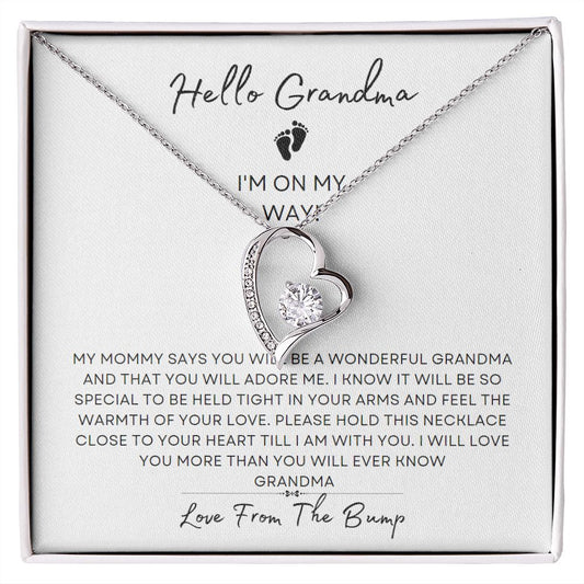 Hello Grandma Forever Love Pendant Necklace