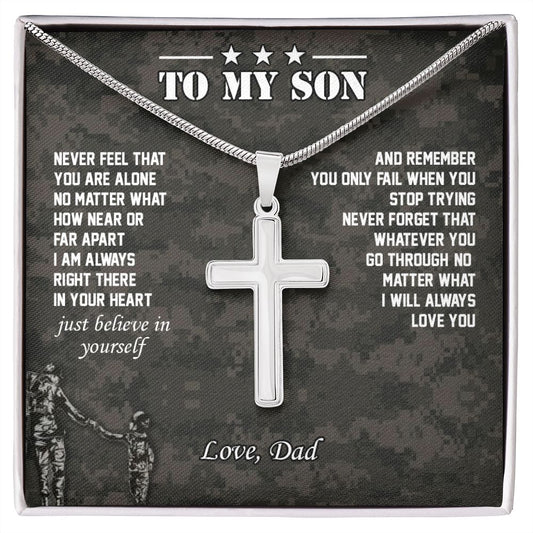 My Son | I am proud of you - Stainless Steel Cross Necklace